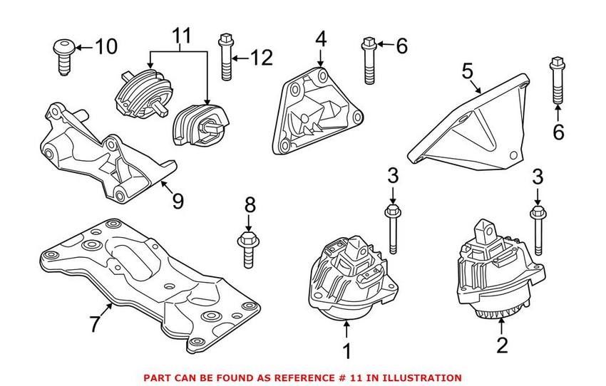 BMW Automatic Transmission Mount 22316777388